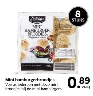 Aanbiedingen Mini hamburgerbroodjes - Delicieux - Geldig van 05/11/2017 tot 31/12/2017 bij Lidl