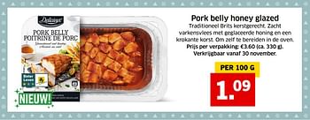 Aanbiedingen Pork belly honey glazed - Delicieux - Geldig van 05/11/2017 tot 31/12/2017 bij Lidl