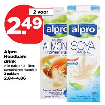 Aanbiedingen Alpro houdbare drink - Alpro Soya - Geldig van 04/11/2017 tot 11/11/2017 bij Plus