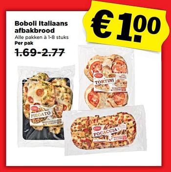 Aanbiedingen Boboli italiaans afbakbrood - Boboli - Geldig van 04/11/2017 tot 11/11/2017 bij Plus