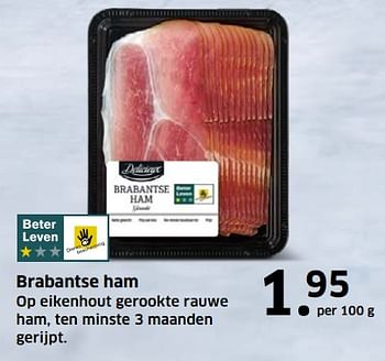 Aanbiedingen Brabantse ham - Delicieux - Geldig van 05/11/2017 tot 31/12/2017 bij Lidl