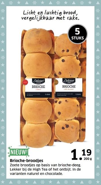 Aanbiedingen Brioche-broodjes - Delicieux - Geldig van 05/11/2017 tot 31/12/2017 bij Lidl