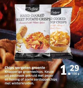 Aanbiedingen Chips vergeten groente - Deluxe - Geldig van 05/11/2017 tot 31/12/2017 bij Lidl