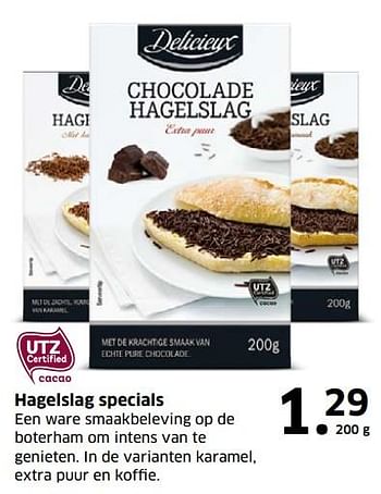 Aanbiedingen Hagelslag specials - Delicieux - Geldig van 05/11/2017 tot 31/12/2017 bij Lidl