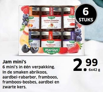 Aanbiedingen Jam mini`s - Maribel - Geldig van 05/11/2017 tot 31/12/2017 bij Lidl