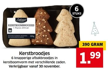 Aanbiedingen Kerstbroodjes - Delicieux - Geldig van 05/11/2017 tot 31/12/2017 bij Lidl