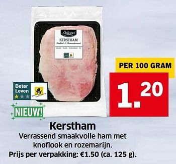 Aanbiedingen Kerstham - Delicieux - Geldig van 05/11/2017 tot 31/12/2017 bij Lidl