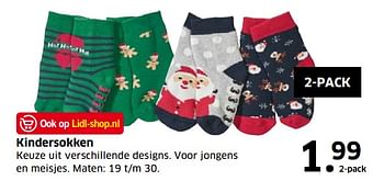 Aanbiedingen Kindersokken - Huismerk - Lidl - Geldig van 05/11/2017 tot 31/12/2017 bij Lidl