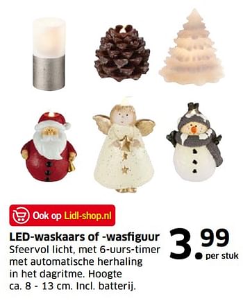 Aanbiedingen Led-waskaars of -wasfiguur - Huismerk - Lidl - Geldig van 05/11/2017 tot 31/12/2017 bij Lidl