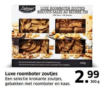Aanbiedingen Luxe roomboter zoutjes - Delicieux - Geldig van 05/11/2017 tot 31/12/2017 bij Lidl