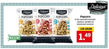Aanbiedingen Popcorn - Delicieux - Geldig van 05/11/2017 tot 31/12/2017 bij Lidl