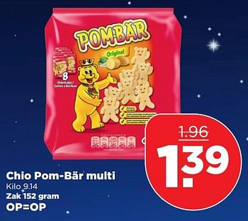 Aanbiedingen Chio pom-bär multi - Chio - Geldig van 04/11/2017 tot 11/11/2017 bij Plus