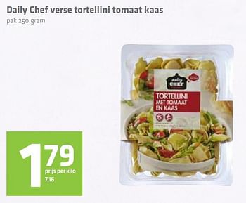 Aanbiedingen Daily chef verse tortellini tomaat kaas - Daily chef - Geldig van 02/11/2017 tot 15/11/2017 bij Attent