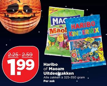 Aanbiedingen Haribo of maoam uitdeelzakken - Huismerk - Plus - Geldig van 04/11/2017 tot 11/11/2017 bij Plus