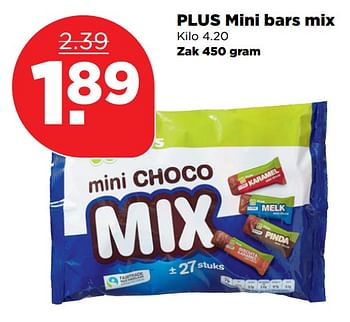 Aanbiedingen Plus mini bars mix - Huismerk - Plus - Geldig van 04/11/2017 tot 11/11/2017 bij Plus