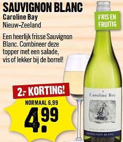 Aanbiedingen Sauvignon blanc caroline bay nieuw-zeeland - Witte wijnen - Geldig van 05/11/2017 tot 11/11/2017 bij Dirk III
