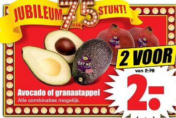 Aanbiedingen Avocado of granaatappel - Huismerk - Dirk - Geldig van 05/11/2017 tot 11/11/2017 bij Lekker Doen