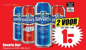 Aanbiedingen Bavaria bier pilsener of 0.0% - Bavaria - Geldig van 05/11/2017 tot 11/11/2017 bij Lekker Doen