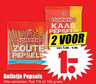 Aanbiedingen Bolletje pepsels - Bolletje - Geldig van 05/11/2017 tot 11/11/2017 bij Lekker Doen