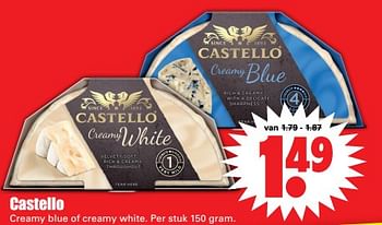 Aanbiedingen Castello creamy blue of creamy white - Castello - Geldig van 05/11/2017 tot 11/11/2017 bij Lekker Doen