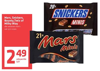 Aanbiedingen Mars, snickers, bounty,twix of milky way - Huismerk - Attent - Geldig van 02/11/2017 tot 15/11/2017 bij Attent