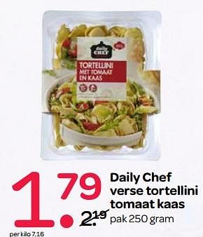 Aanbiedingen Daily chef verse tortellini tomaat kaas - Daily chef - Geldig van 02/11/2017 tot 15/11/2017 bij Spar