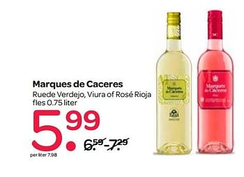 Aanbiedingen Marques de caceres - Rosé wijnen - Geldig van 02/11/2017 tot 15/11/2017 bij Spar