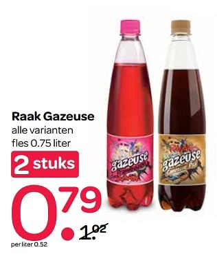 Aanbiedingen Raak gazeuse - Raak - Geldig van 02/11/2017 tot 15/11/2017 bij Spar