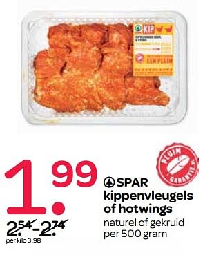Aanbiedingen Spar kippenvleugels of hotwings - Spar - Geldig van 02/11/2017 tot 15/11/2017 bij Spar