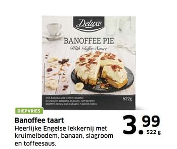 Aanbiedingen Banoffee taart - Deluxe - Geldig van 05/11/2017 tot 31/12/2017 bij Lidl