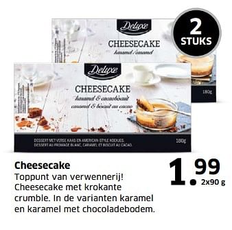 Aanbiedingen Cheesecake - Deluxe - Geldig van 05/11/2017 tot 31/12/2017 bij Lidl