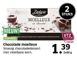 Aanbiedingen Chocolade moelleux - Deluxe - Geldig van 05/11/2017 tot 31/12/2017 bij Lidl