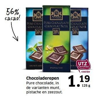 Aanbiedingen Chocoladerepen - J.D.Gross - Geldig van 05/11/2017 tot 31/12/2017 bij Lidl