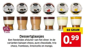 Aanbiedingen Dessertglaasjes - Delicieux - Geldig van 05/11/2017 tot 31/12/2017 bij Lidl