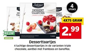 Aanbiedingen Desserttaartjes - Delicieux - Geldig van 05/11/2017 tot 31/12/2017 bij Lidl