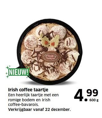 Aanbiedingen Irish coffee taartje - Huismerk - Lidl - Geldig van 05/11/2017 tot 31/12/2017 bij Lidl