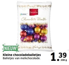 Aanbiedingen Kleine chocoladeballetjes - Favorina - Geldig van 05/11/2017 tot 31/12/2017 bij Lidl