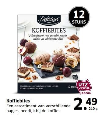 Aanbiedingen Koffiebites - Delicieux - Geldig van 05/11/2017 tot 31/12/2017 bij Lidl