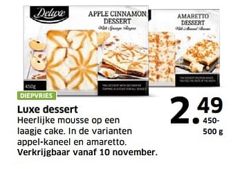 Aanbiedingen Luxe dessert - Deluxe - Geldig van 05/11/2017 tot 31/12/2017 bij Lidl