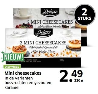 Aanbiedingen Mini cheesecakes - Deluxe - Geldig van 05/11/2017 tot 31/12/2017 bij Lidl