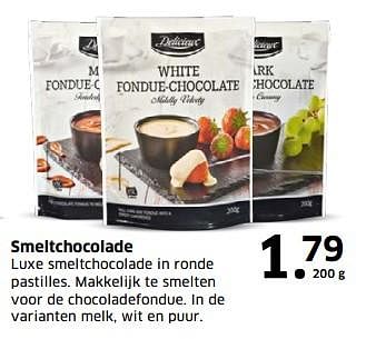 Aanbiedingen Smeltchocolade - Delicieux - Geldig van 05/11/2017 tot 31/12/2017 bij Lidl