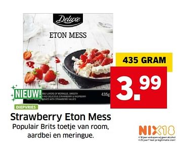 Aanbiedingen Strawberry eton mess - Deluxe - Geldig van 05/11/2017 tot 31/12/2017 bij Lidl