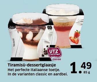 Aanbiedingen Tiramisù-dessertglaasje - Huismerk - Lidl - Geldig van 05/11/2017 tot 31/12/2017 bij Lidl