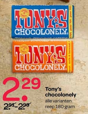 Aanbiedingen Tony`s chocolonely - Tony's - Geldig van 02/11/2017 tot 15/11/2017 bij Spar
