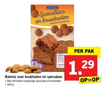 Aanbiedingen Bakmix voor kruidnoten en speculaas - Belbake - Geldig van 06/11/2017 tot 12/11/2017 bij Lidl