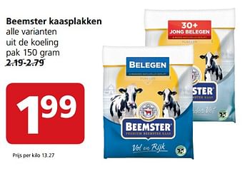 Aanbiedingen Beemster kaasplakken alle varianten - Beemster - Geldig van 06/11/2017 tot 12/11/2017 bij Jan Linders