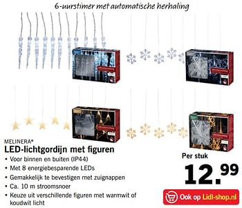 Aanbiedingen Melinera led-lichtgordijn met figuren - Melinera - Geldig van 06/11/2017 tot 12/11/2017 bij Lidl