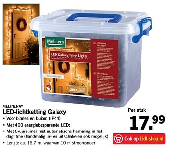 Aanbiedingen Melinera led-lichtketting galaxy - Melinera - Geldig van 06/11/2017 tot 12/11/2017 bij Lidl