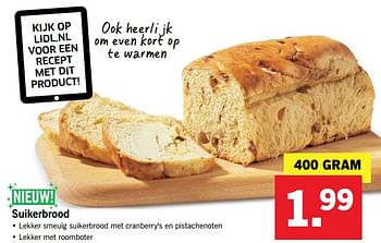 Aanbiedingen Suikerbrood - Huismerk - Lidl - Geldig van 06/11/2017 tot 12/11/2017 bij Lidl