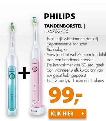 Aanbiedingen Philips tandenborstel hx6762-35 - Philips - Geldig van 06/11/2017 tot 12/11/2017 bij Expert